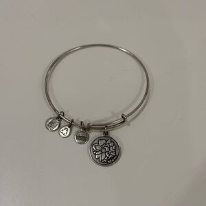 Alex and Ani Silver MOM Charm Bangle Bracelet